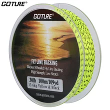 Goture 8 Strands Fly Fishing Backing Line 100M/109YRD 20LB 30LB Dacron Braided Fly Fishing Line Carp Bass Trout Fishing Tackles