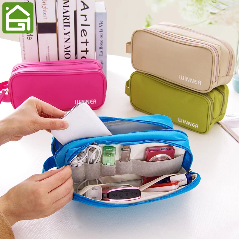 2 Layer Large Capacity Digital Gadget Storage Bag Electronic Organizer