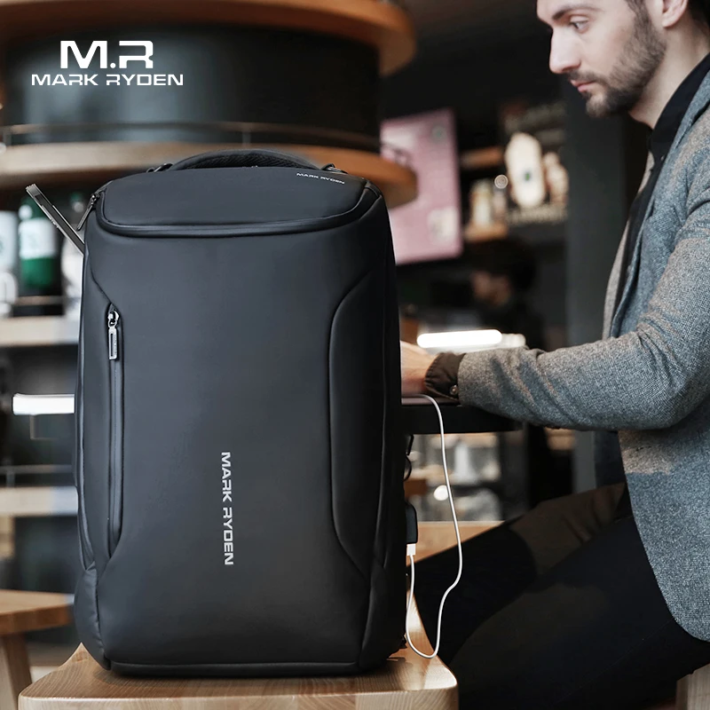 Mark Ryden New Business Backpack Anti Theft Fashion Men Multifunctional Waterproof Backpack 15.6 inch Computer Pouch USB Interfa