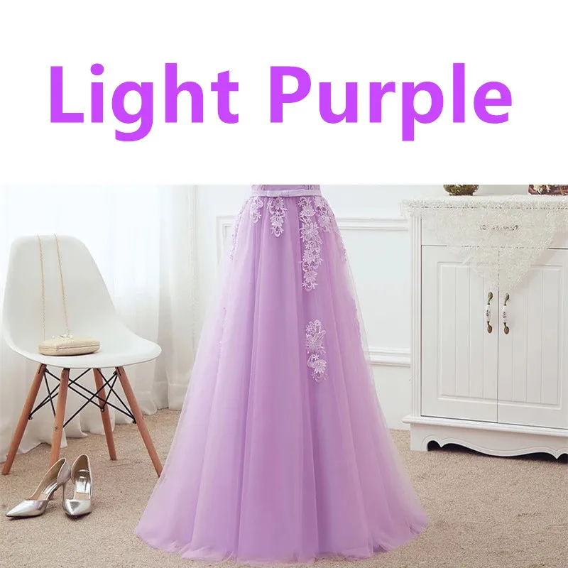 Vestido de festa, длинное вечернее платье трапециевидной формы с коротким рукавом, вечерние платья для невесты, сексуальные платья для выпускного вечера, цвета красного вина, синего, много цветов EN06M - Цвет: Light Purple