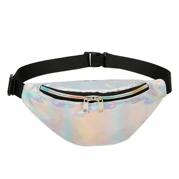 

OCARDIAN-Waist Packs Women Waterproof Pink Silver Fanny Pack Female Belt Bag Laser Chest Phone Pouch Designer Belt Bags 5M21