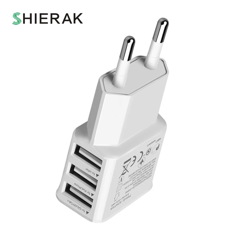 SHIERAK EU Plug Power AC/DC Adapters USB Charger 5V 2A Used For Mobile Phone Pad Electrical Devices