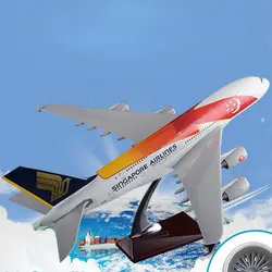 45 см A380 Сингапур модель самолета авиакомпании смолы Airways Airbus статический Сингапур A380 самолет авиация Модель Коллекция игрушек