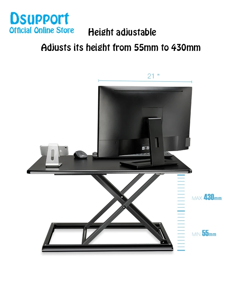 قوائم مكتب تحويل ارتفاع قابل للتعديل الجلوس مكتب عمل أثناء الوقوف الألومنيوم Lapdesk ل رصد و محمول الجلوس للوقوف في ثوان