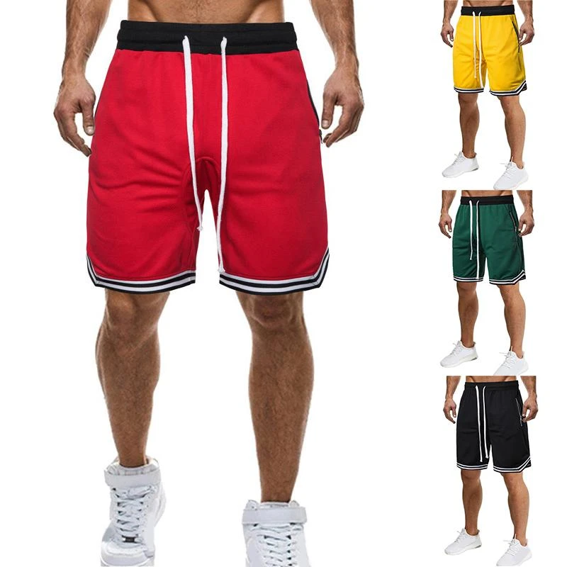 Pantalones cortos deportivos de baloncesto para hombre, ropa de informal a rayas talla grande, cordón, para verano y gimnasio|Pantalones - AliExpress