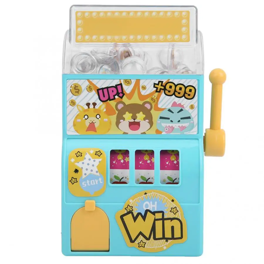 

Mini Lottery Machine Manual Rocker Baby Kids Rolling Coin Drink Machinery Beverage Vending Educational Learing Toys Game Gifts