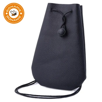 

BONAMIE New Fashion Women Holding Wellet Lychee Pattern Shoulder Messenger Bag Mini Phone Bag Coin Purse
