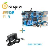 Orange Pi 3 Set4: OPI 3+ блок питания, H6 2GB LPDDR3 Gigabyte AP6256 BT5.0 4* USB3.0 Поддержка Android 7,0, Ubuntu, Debian