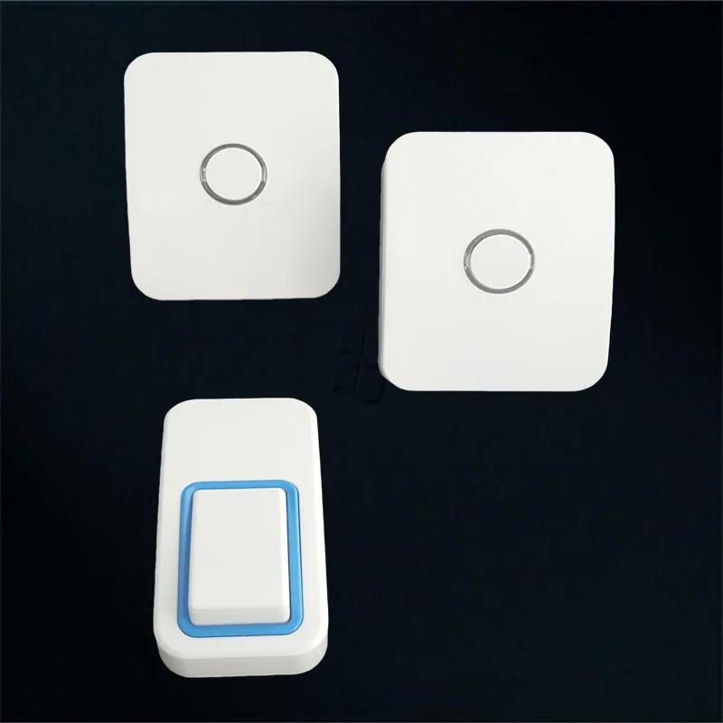 

waterproof no battery wireless doorbell with 25 tones 2receivers+1button that Best for many rooms.remote control elderly pager