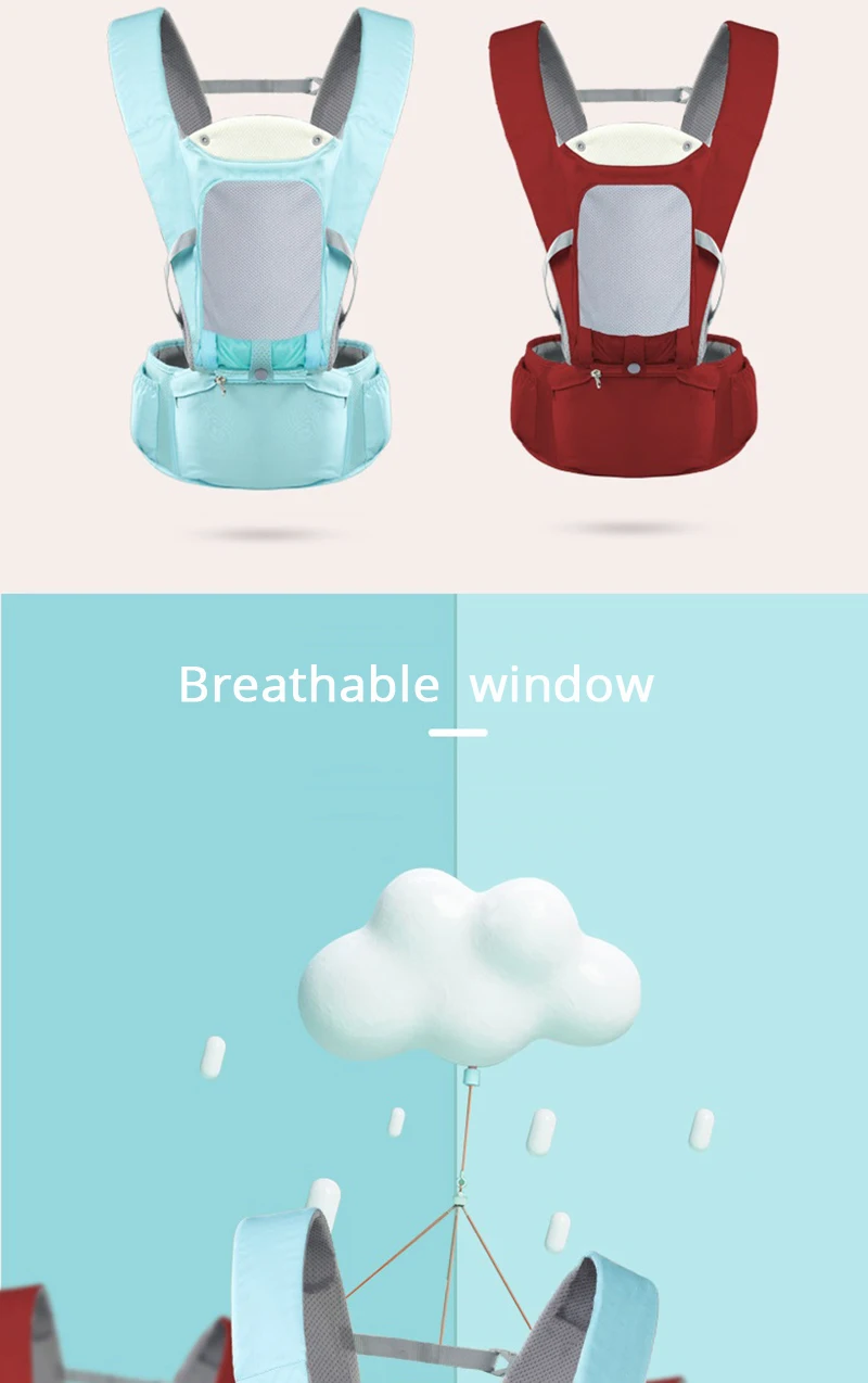 Portador de Bebê Sling para Recém-nascidos Canguru para o Bebê 3 em 1 Janela Honeylulu Quatro Estações Respirável Alcofa Ergoryukzak Hipsit 8 High Quality Mamãe e Bebê