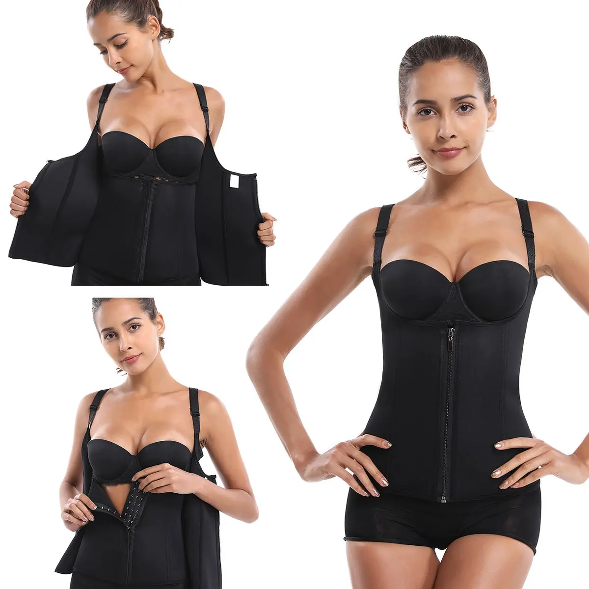 

Joyshaper Women Hot Sweat Sauna Vest For Weight Loss Gym Workout Body Shaper Tummy Fat Burner Slimming Shapewear with Zipper New