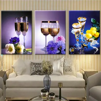 

5D square Diamond Painting cross stitch wine flowers rose Mosaic Pictures of Rhinestones Home Decor DIY Diamond Embroidery Icons