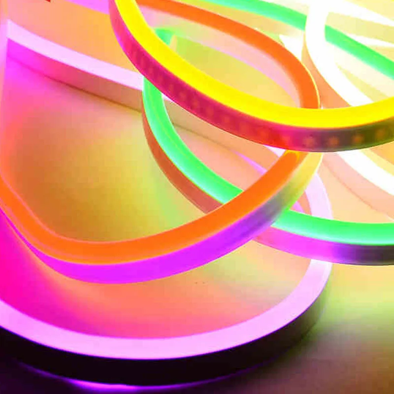 Светодиодная лента герметичная водонепроницаемая неоновая 8 моделей RGB 220 В