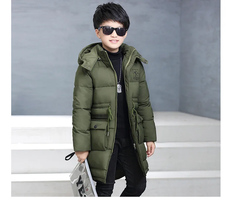 Boys Coat Winter New Down Jackets for Boy Kids Clothing Warm Autumn Thicker Cotton Children Outdoor Hooded Windproof Parkas