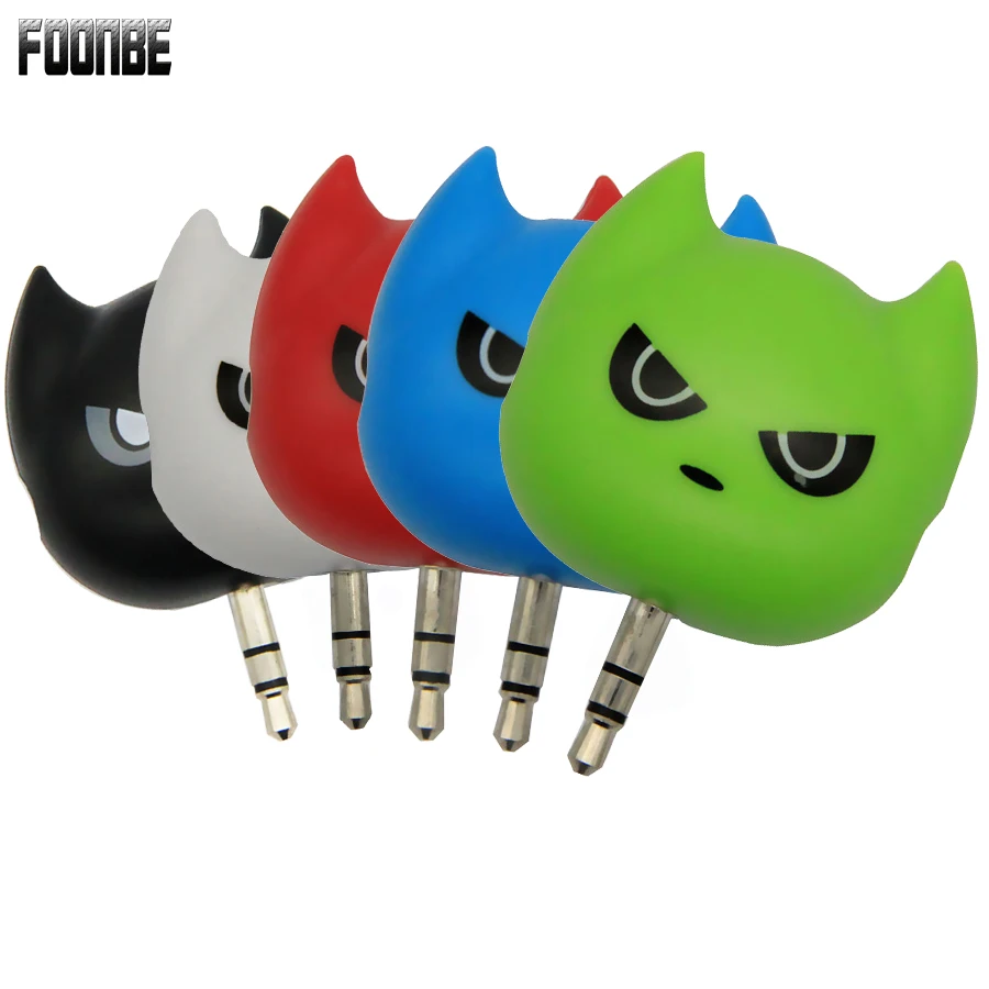 Foonbe 3 in 1 Batman Cute 3.5mm Jack Adapter to Headphone