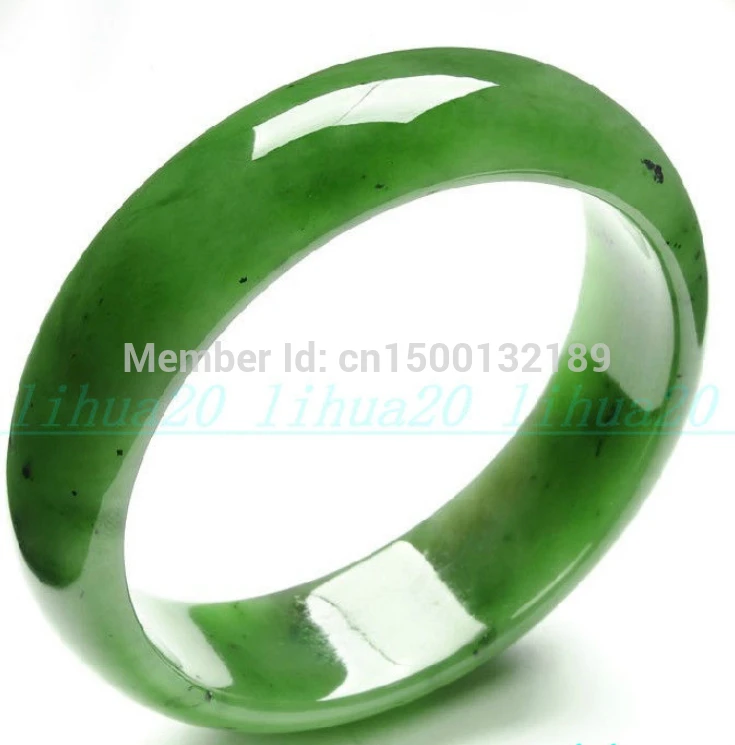 

xd 00230 Natural High Quality green HeTian jade jasper women's bangle bracelet 58-60-62mm (A0502)