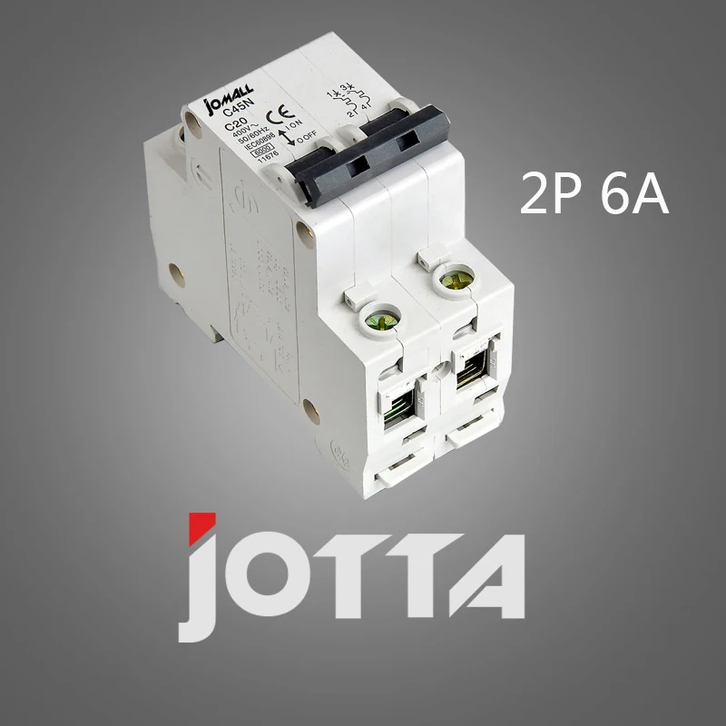 

C45N 2 pole 6A 400V~ C type mini circuit breaker mcb