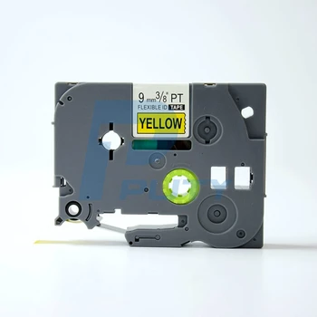 

PUTY 5PCS Label Tape TZe-FX621 for Brother Laminated Flexible TZ Label Tapes 9mm Black on Yellow for Brother Cable Marking