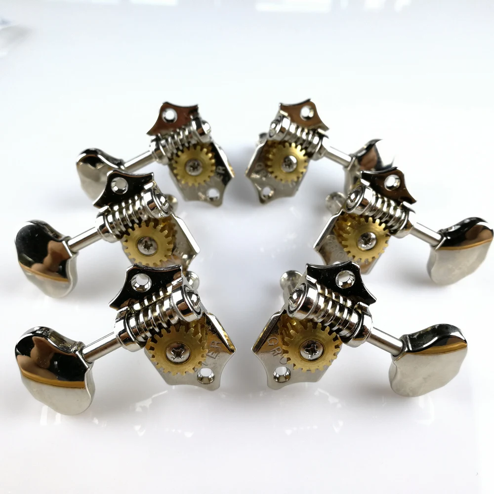 Online Echtes Grover Vintage Gitarre Mechaniken Mechaniken Silber Tuning Pegs