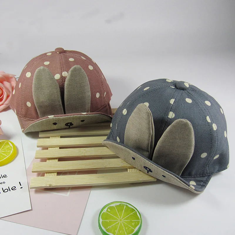 New Baby fashion cap Summer Hats for Kids Multicolor Casual rabbit design Bucket Hat cute Cap 8-24 Month GH174 | Детская одежда и