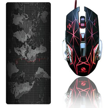 

Extra Large Gaming Mouse pad World Map Locking Edge Mouse Mat Gaming mouse Anti-slip Rubber Mousepad For gamer+ Game Laptop PC