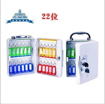 

Key Cabinet Lockable Metal Box With 20 Tags Wall Mounted Security Key Storage For Property Management Company Home Office