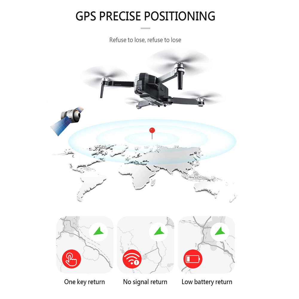 SJRC F11 Pro gps Дрон с 2K широкоугольной камерой 5G Wifi 500m FPV Бесщеточный Квадрокоптер 28 минут время полета Радиоуправляемый Дрон VS SG906 B4W