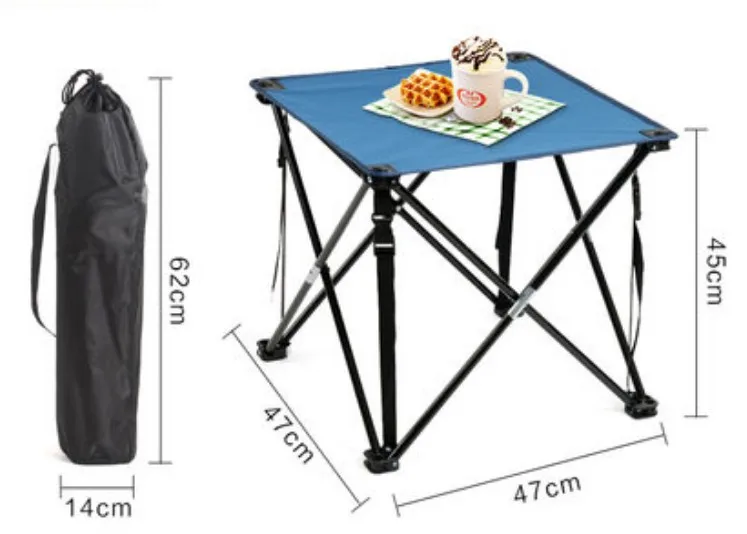 Портативный складной квадратный стол 47x45x47 м Рыбалка кемпинг стол для барбекю складной пеший Туризм стол Сад Открытый Сверхлегкий стол B493