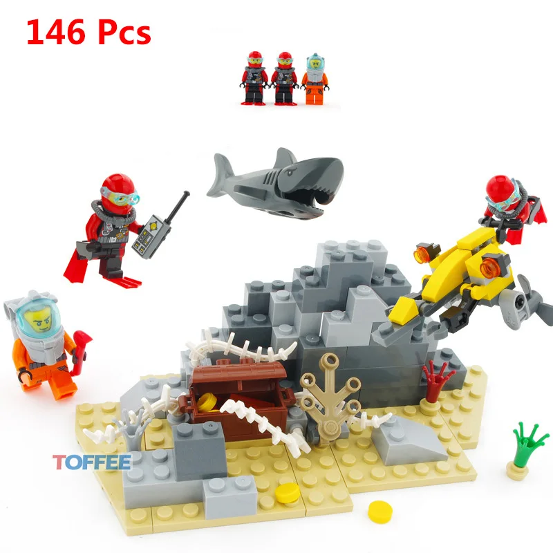 592Pcs Undersea Series Exploration Compatible Legoed City Figures Enlighten BricksToys For Kids Boy's Birthday Gift (3)