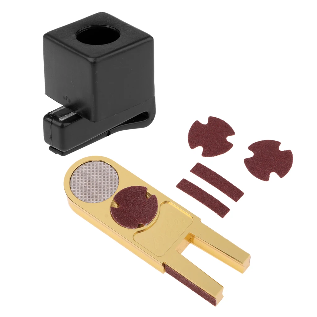 Portable Chalk Holder Billiards Pool Cue Sticks Accessories with Durable Belt Clip and U Billiards Snooker Cue Tip Scuffer