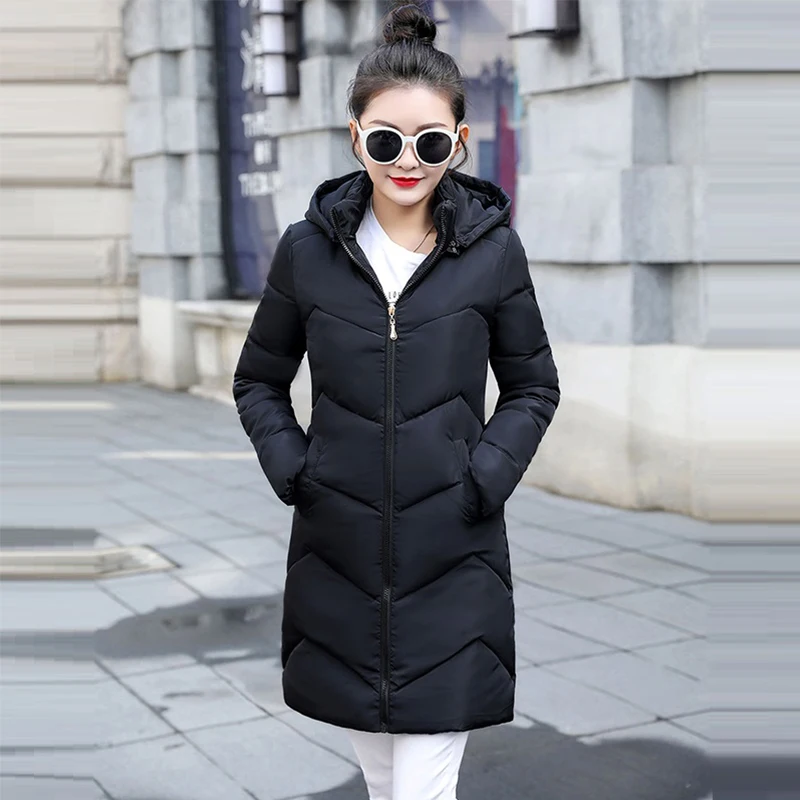 

2019 New Parkas Female Women Winter Coat Thickening Cotton Winter Jacket Womens Outwear Parkas for Women Winter Long Hooded