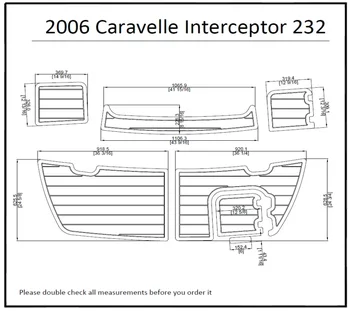 

2006 Caravelle Interceptor 232 Swim Platform Pad 6mm Boat EVA Teak Decking 1/4" 6mm