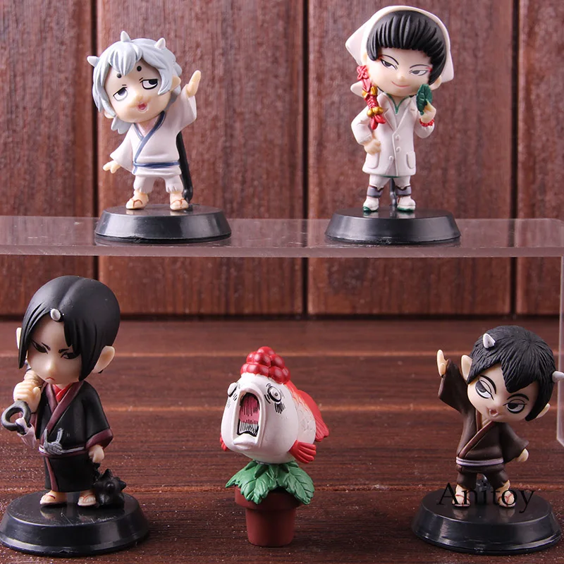 

Hozuki No Reitetsu Hoozuki Hakutaku Nasubi Q Version PVC Action Figure Collectible Model Toys Dolls 5pcs/set