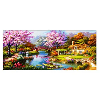 

5D DIY diamond painting dream home house tree flower full round diamond handmade mosaic home decor