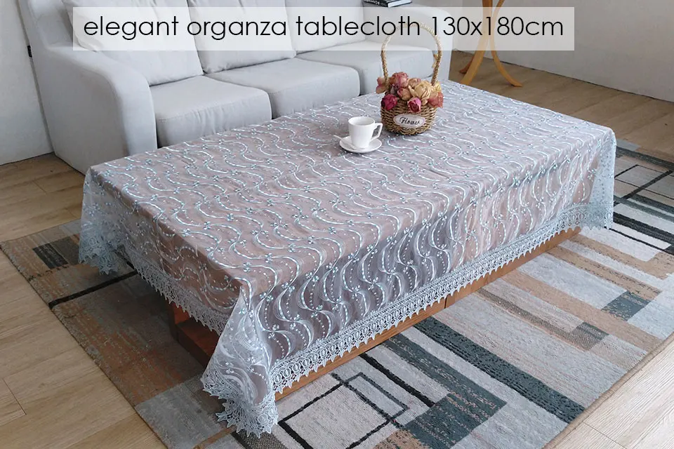blue organza tablecloth (1)