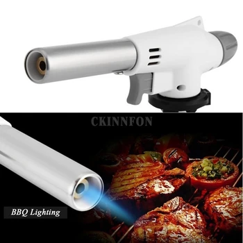 

20Pcs/Lot Outdoor Stove Flame Gun Torch Wind Fully Automatic Electronic Butane Gas Burners Gun Adapter Lighter Camping Equipment