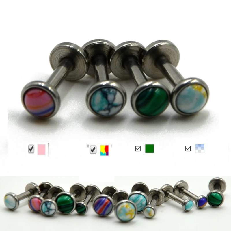 

Showlove-1Pcs Stainless Steel Monroe Labret Lip Bar Internally Thread Labret Lip Studs Rings Ear Cartilage Helix Studs