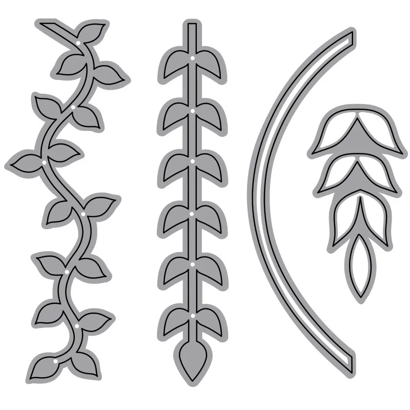 

Naifumodo Metal Cutting Dies Jungle Leaves Scrapbooking 6cs/lot for Craft Card DIY Embossing Cuts New Craft Photo Template