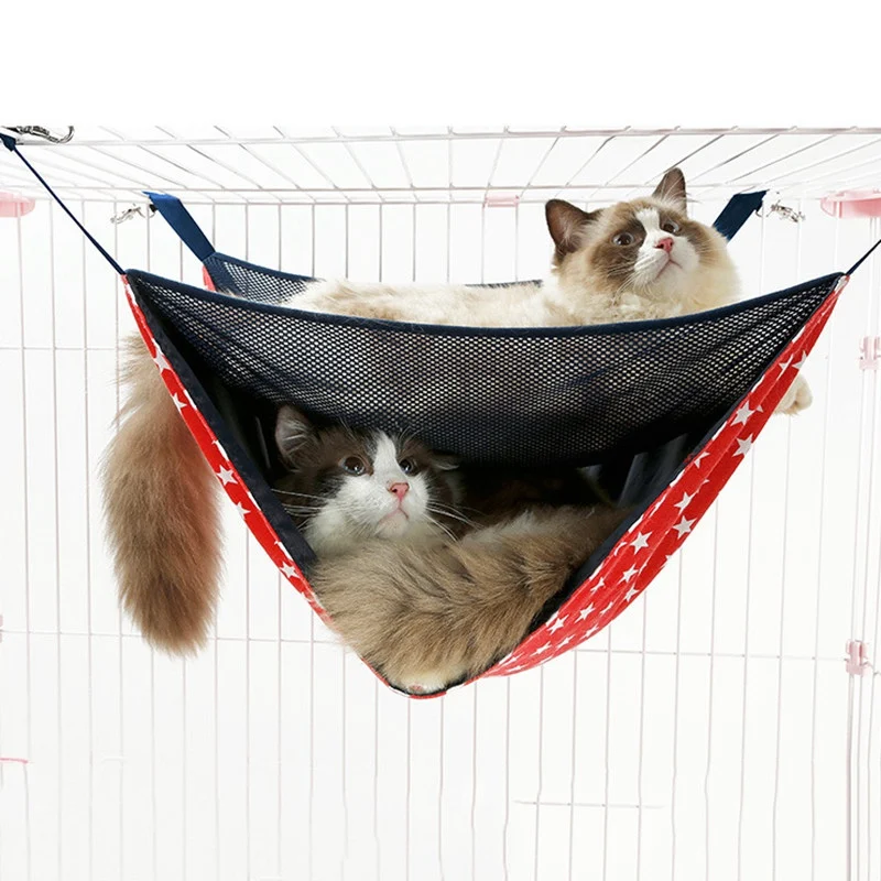 1piece Pet Supplies Mats Cat Cage Hammocks Double Layer Hanging Beds