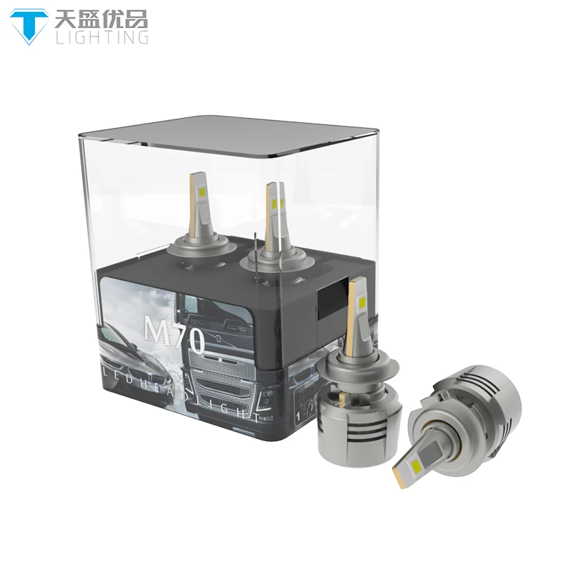 

TINSIN M70 LED Car Headlight h7 80W 8000LM 6000K 12V 24V Auto Truck Headlamp H11 9005 9006 Universal Fit Automobile Headlamp