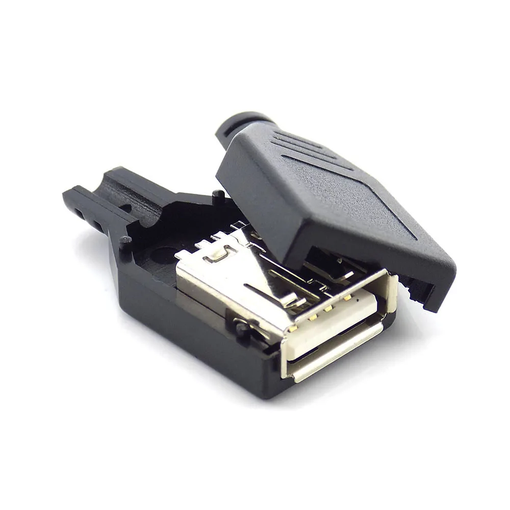 5 шт. usb Тип Мужской Женский 4Pin разъем 4 pin пластиковая крышка припоя Тип DIY разъем