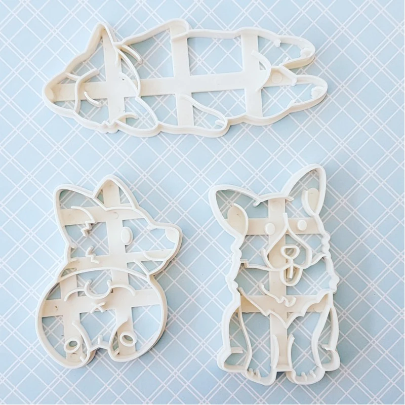 

3 Beautiful Shape Corgi Cookie Cutters for Themed Birthdays New Year Gifts for Children