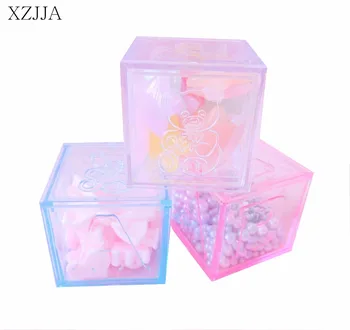 

XZJJA Maiden Cute Pink Mini Storage Boxs Woman Jewellery Receive Bins Portable Travel Storage Pill Box Organizer Transparent Box