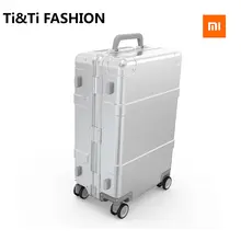 Original Xiaomi 90 Points Intelligent App Metal Suitcase Newest Design Travel Safety Password Trolley Case 360 Degrees Wheel