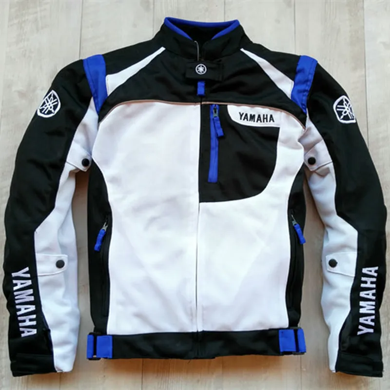 

Summer Motorcycle Jackets Moto gp Racing Waterproof Jackets for Yamaha With 5pcs Protectors and Raincoat Men Motorbike Jacket