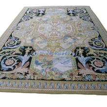11'x16' 90 линии Aubusson Дизайн savonnerie коврик ручной работы из шерсти Ренессанс ковер для украшения дома