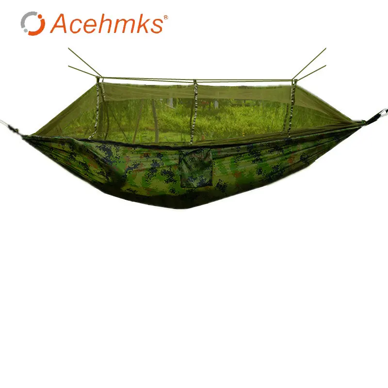 

Acehmks outdoor hammock camping multifunctional parachute fabric ultralight hammock portable hammock single-person is_customized
