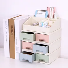 Coloffice Japanese-style plastic drawer cabinets desktop debris storage box Office student stationery stationery storage box 1pc