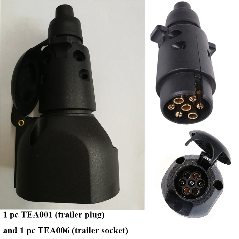 AOHEWEI 1 pc 7 Pin Trailer Plastic Plug and Truck Socket 12V Way Standard European Car Connector | Автомобили и мотоциклы