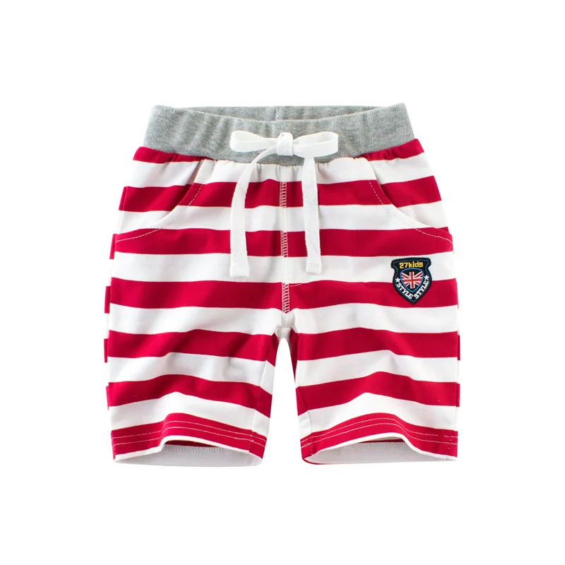 Summer Cotton Striped Baby Boys Shorts Children Beachwear Casual Beach Shorts For Age 2-10 Years Old